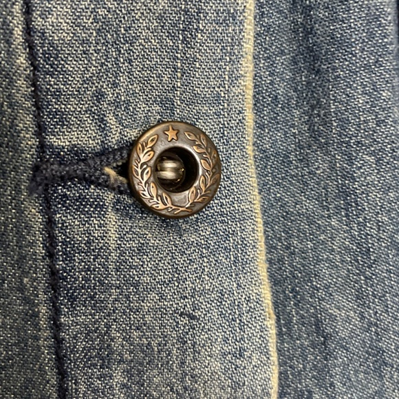 Free People Denim Maxi Dress Vintage Button Down Sleeveless Sz 12 - Picture 7 of 13